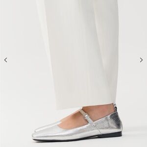 Vagabond Metallic Silver Mary Jane Flats